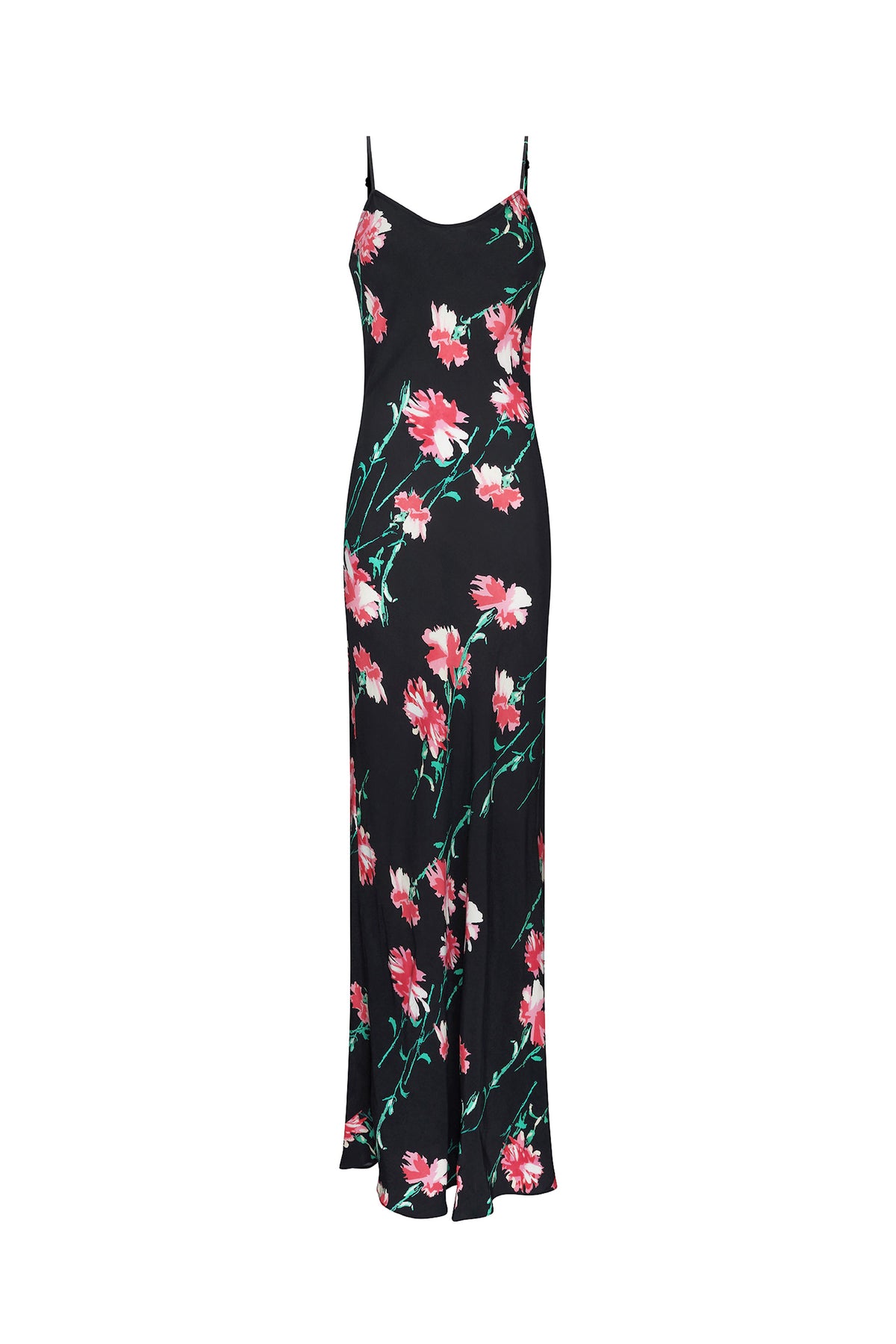 'CECIL BEATON PINK CARNATION' MAXI BIAS SLIP DRESS - - Libertine