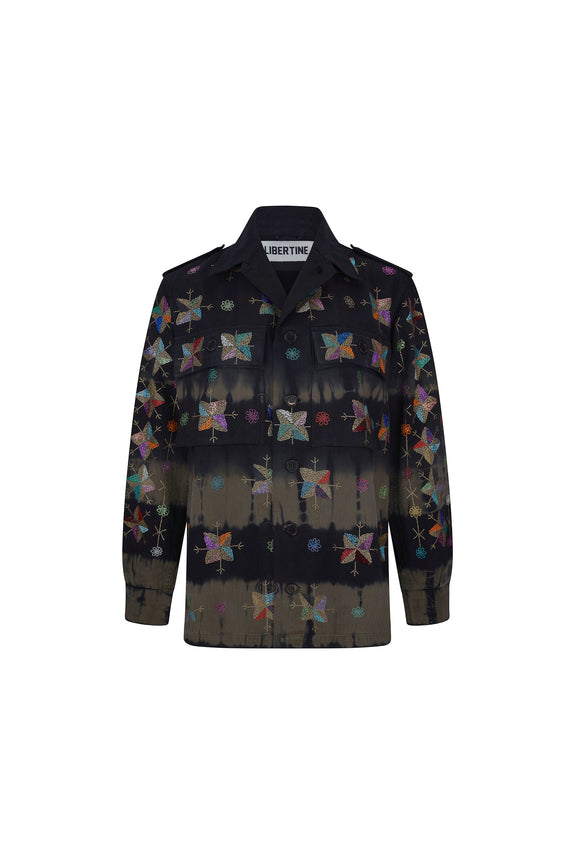 'ATLAS MOUNTAINS' TIE DYE VINTAGE FRENCH MILITARY JACKET -  - Libertine