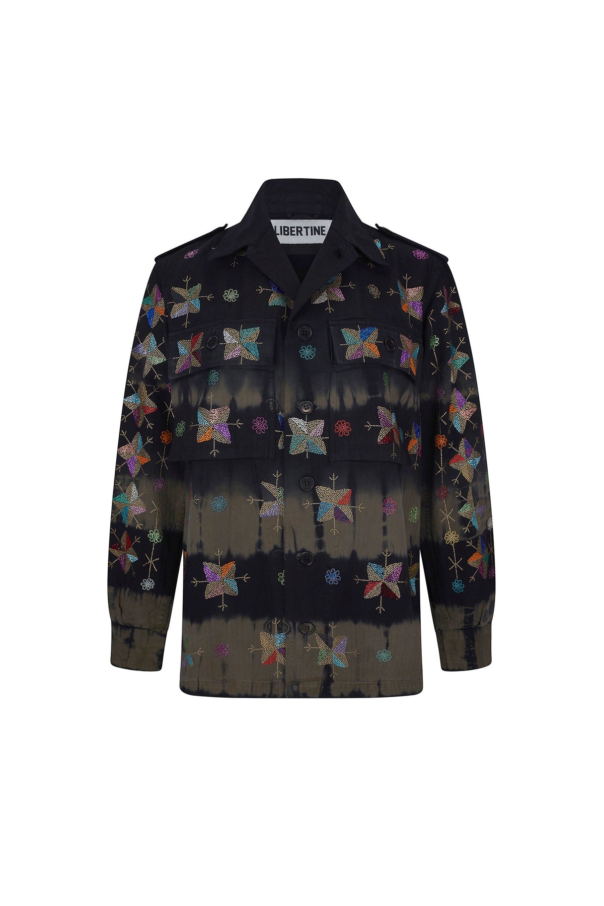 'ATLAS MOUNTAINS' TIE DYE VINTAGE FRENCH MILITARY JACKET - - Libertine