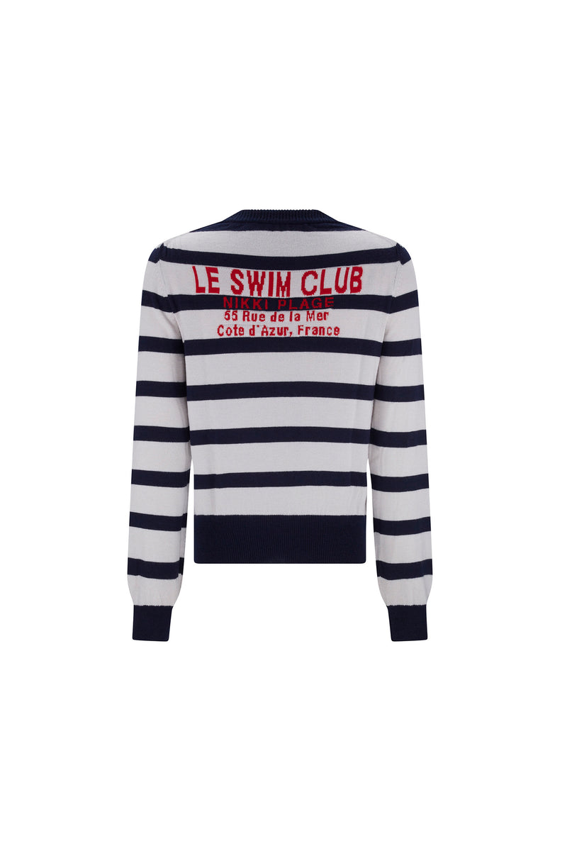 'SWIM CLUB' SHRUNKEN PULLOVER SWEATER -  - Libertine