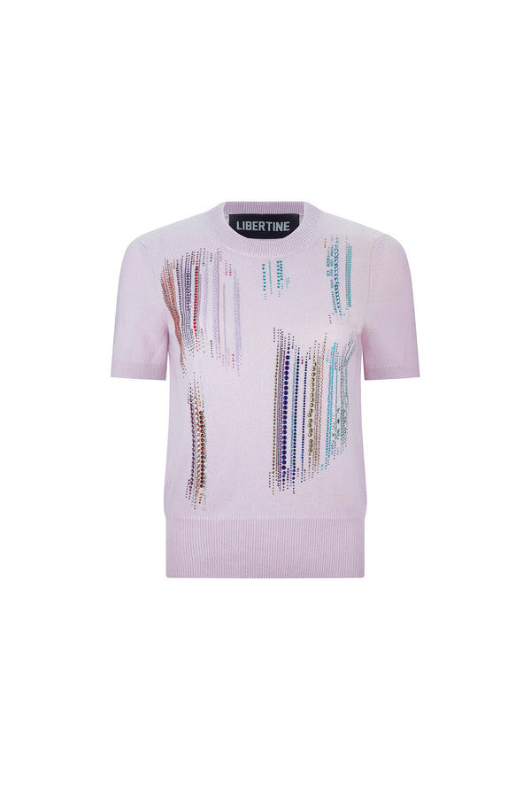 'FWB CRYSTAL' SHORT SLEEVE PULLOVER - - Libertine