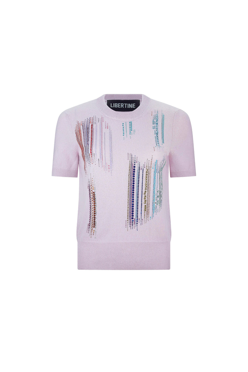 'FWB CRYSTAL' SHORT SLEEVE PULLOVER - - Libertine