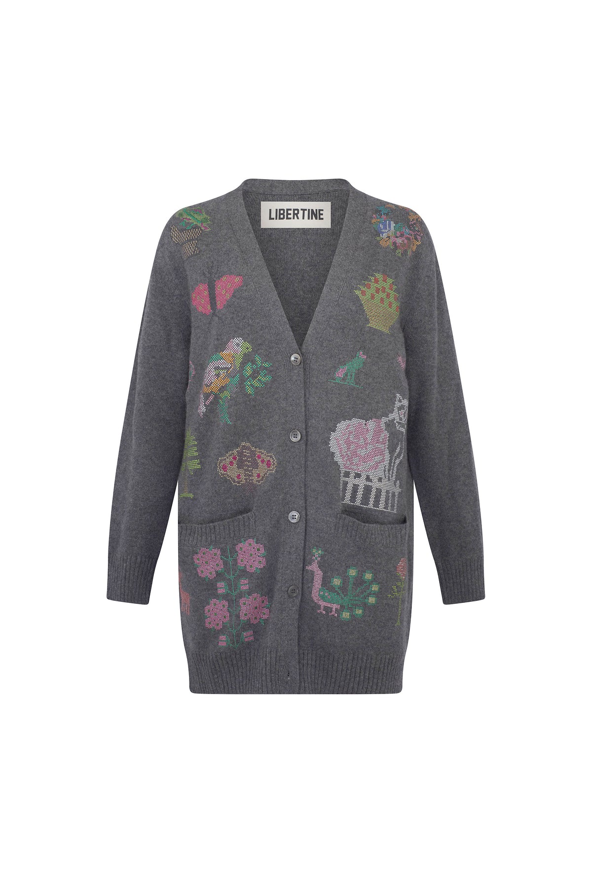 'NEEDLEPOINT MULTI' OVERSIZED CARDIGAN - - Libertine