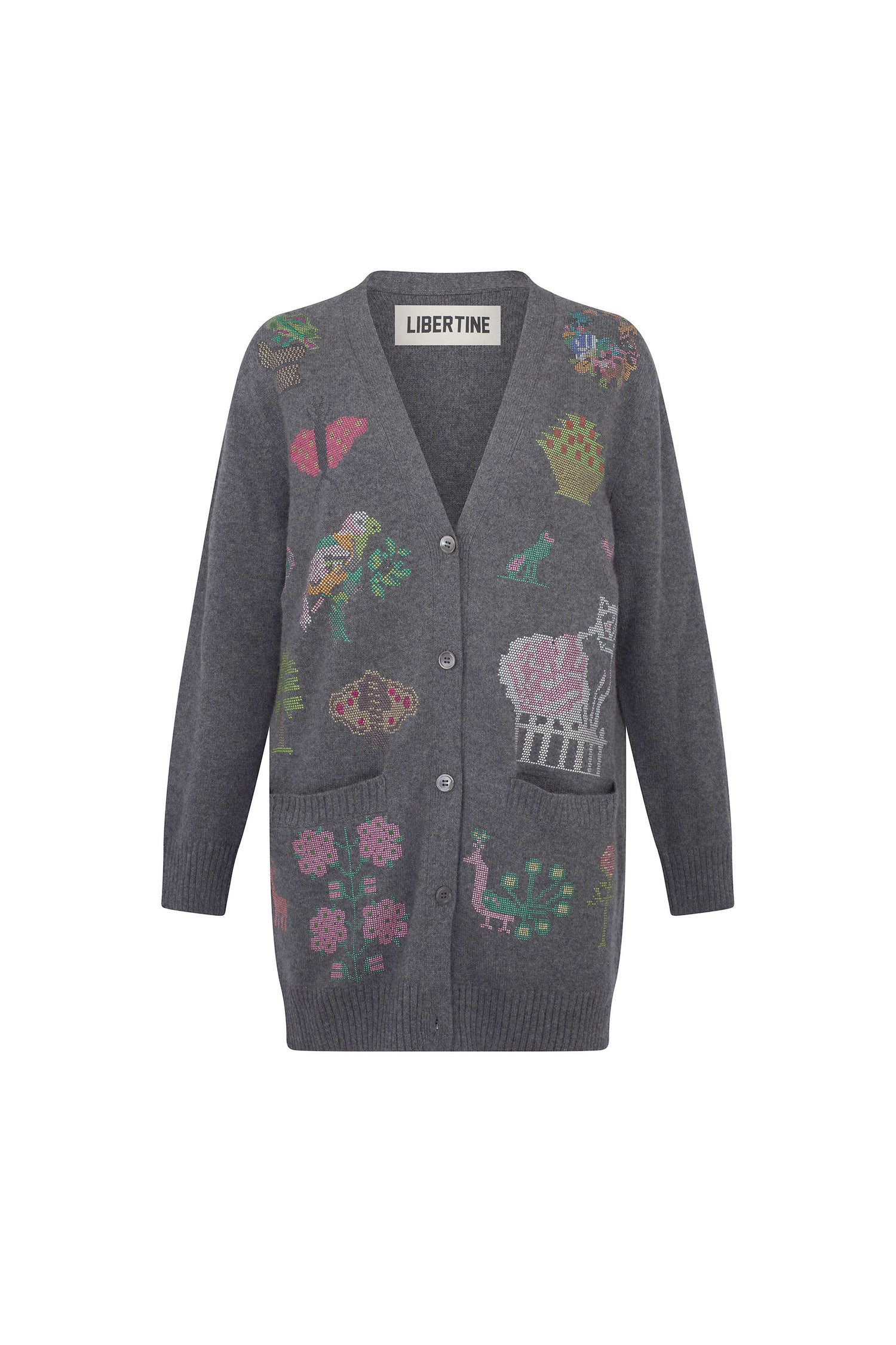 'NEEDLEPOINT MULTI' OVERSIZED CARDIGAN - - Libertine