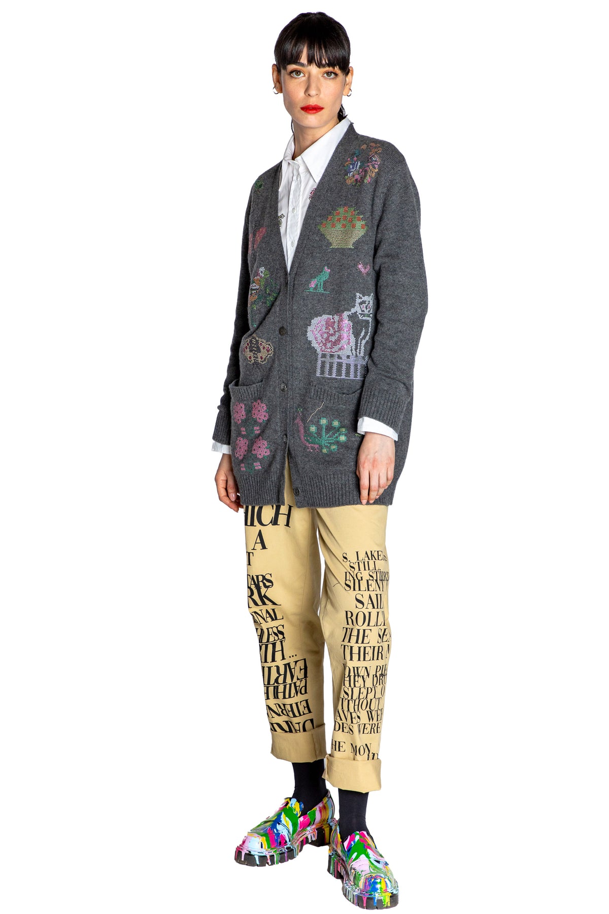 'NEEDLEPOINT MULTI' OVERSIZED CARDIGAN - - Libertine