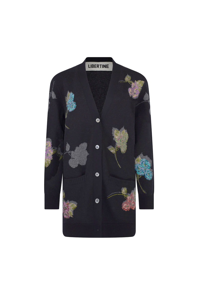 'PRIMROSE SHADOWS' OVERSIZED CARDIGAN - - Libertine