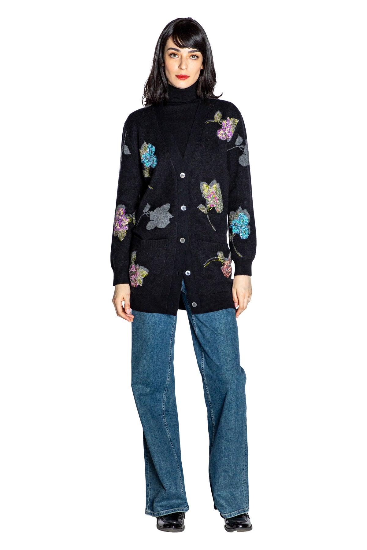 'PRIMROSE SHADOWS' OVERSIZED CARDIGAN - - Libertine