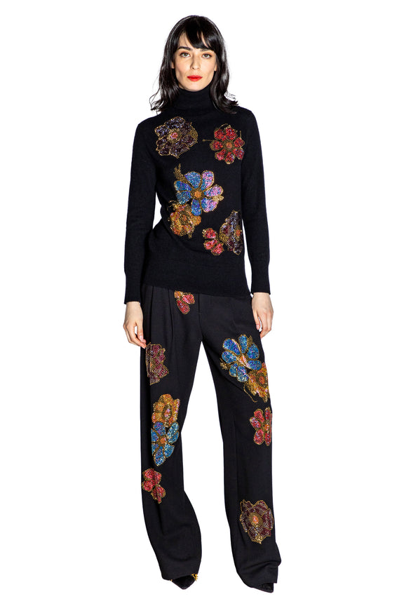 'FLEUR D'OR' SLIM TURTLENECK - - Libertine