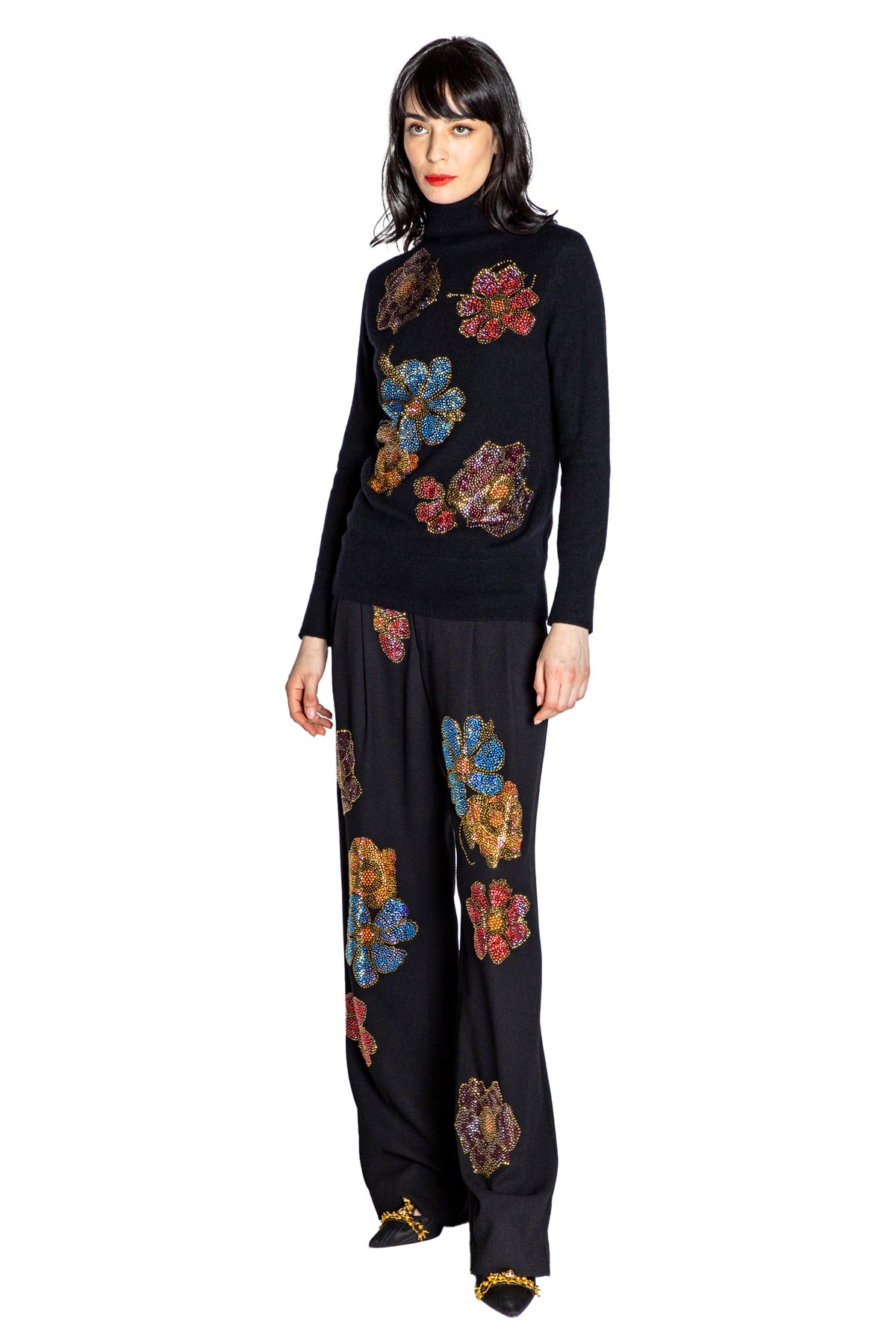 'FLEUR D'OR' SLIM TURTLENECK - - Libertine