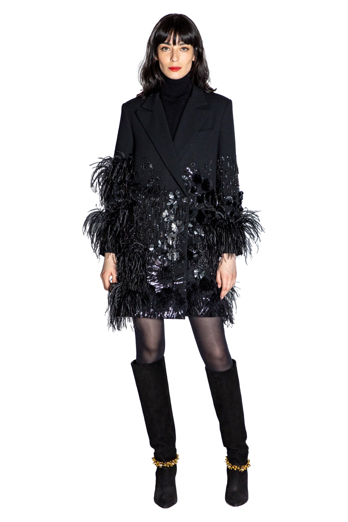'LABYRINTH' WOMEN'S EMBELLISHED DOUBLE BREASTED COAT - - Libertine