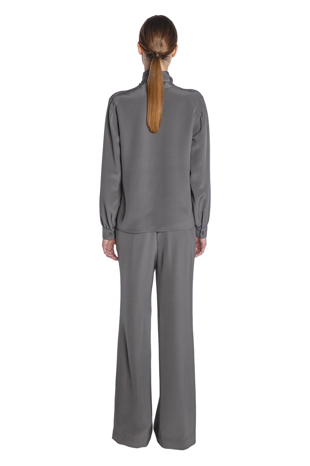 'PLATINUM' SLIM KEITH TIE BLOUSE - - Libertine