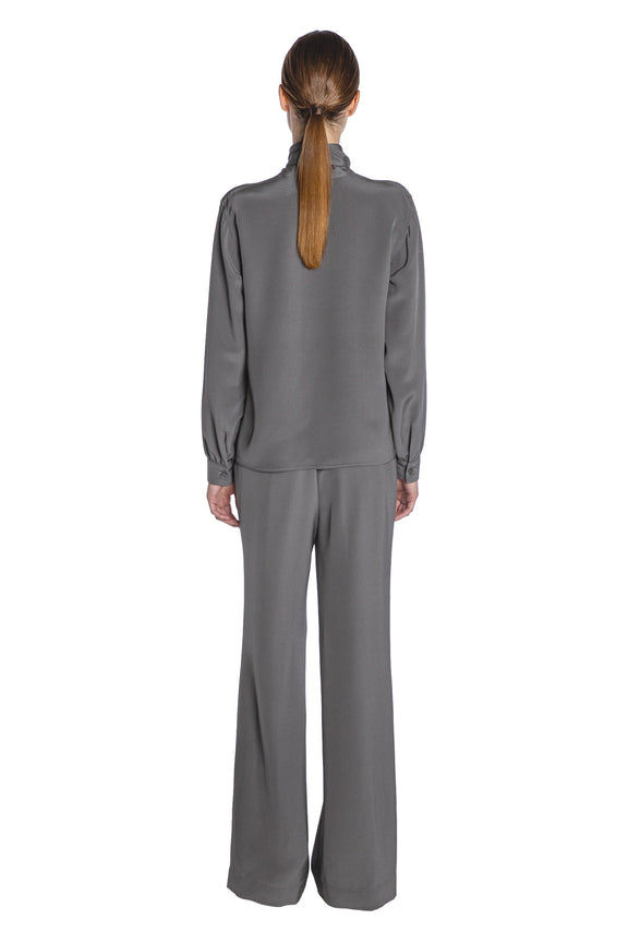 'PLATINUM' SLIM KEITH TIE BLOUSE - - Libertine