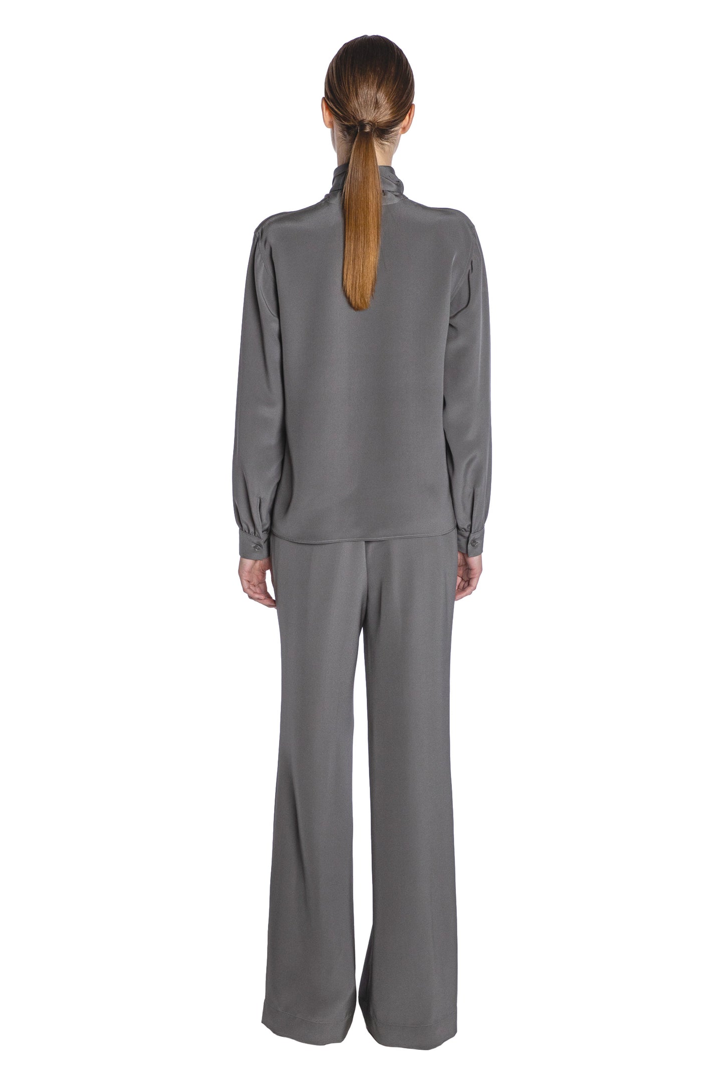 'PLATINUM' SLIM KEITH TIE BLOUSE - - Libertine
