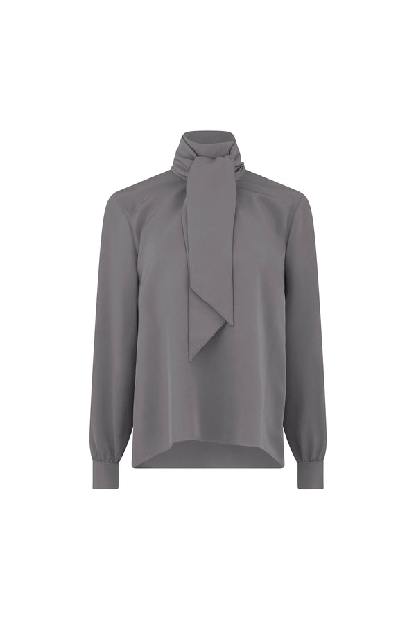 'PLATINUM' SLIM KEITH TIE BLOUSE - - Libertine