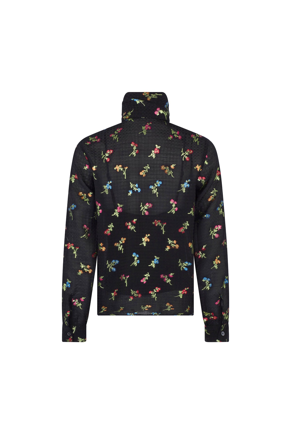 'EVENING GARDEN' SLIM KEITH TIE BLOUSE - - Libertine