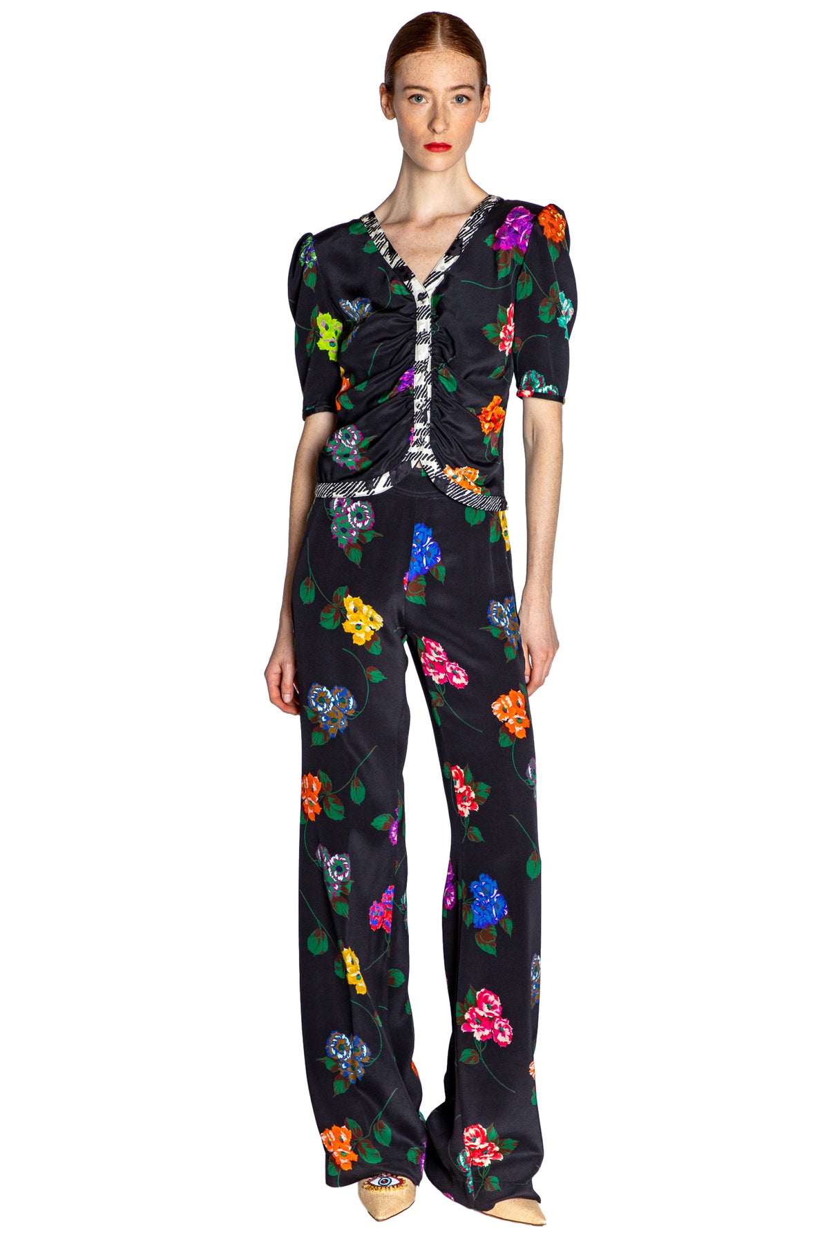 'ANTIQUE PRIMROSE' SLIM AARONS PANT - - Libertine
