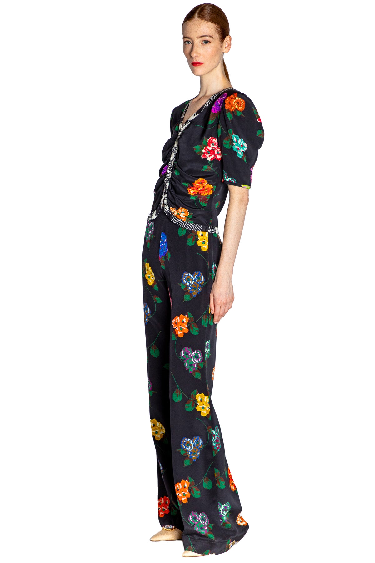'ANTIQUE PRIMROSE' SLIM AARONS PANT - - Libertine