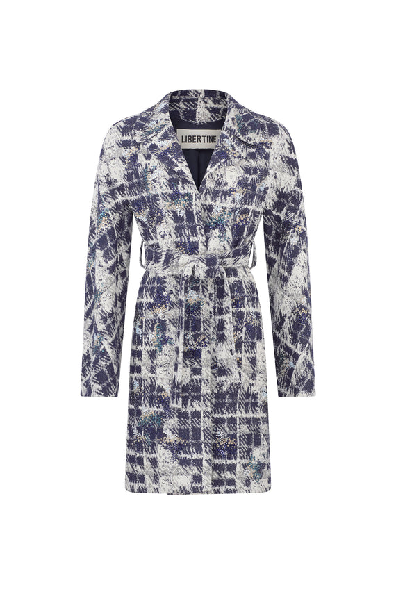 'SNOW DRIFT' PATCH POCKET WRAP COAT - - Libertine - Main image