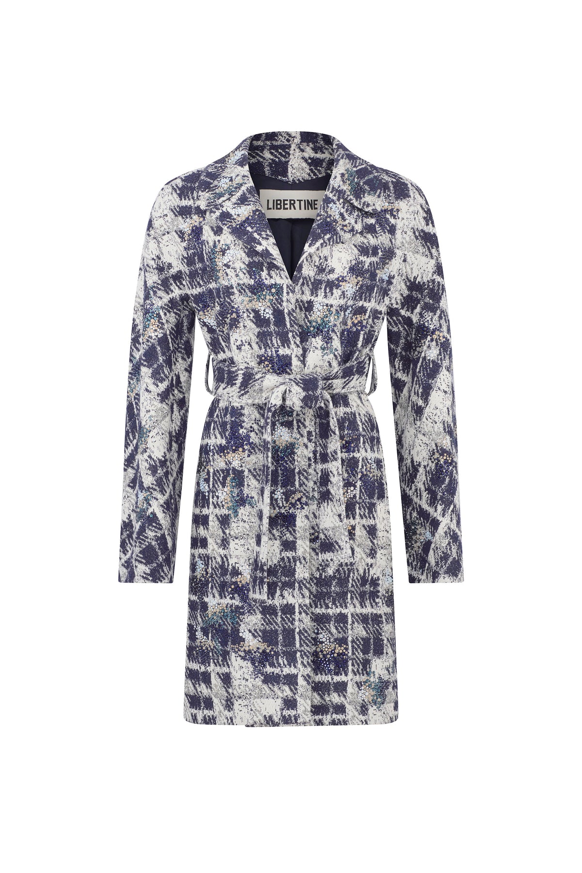 'SNOW DRIFT' PATCH POCKET WRAP COAT - - Libertine