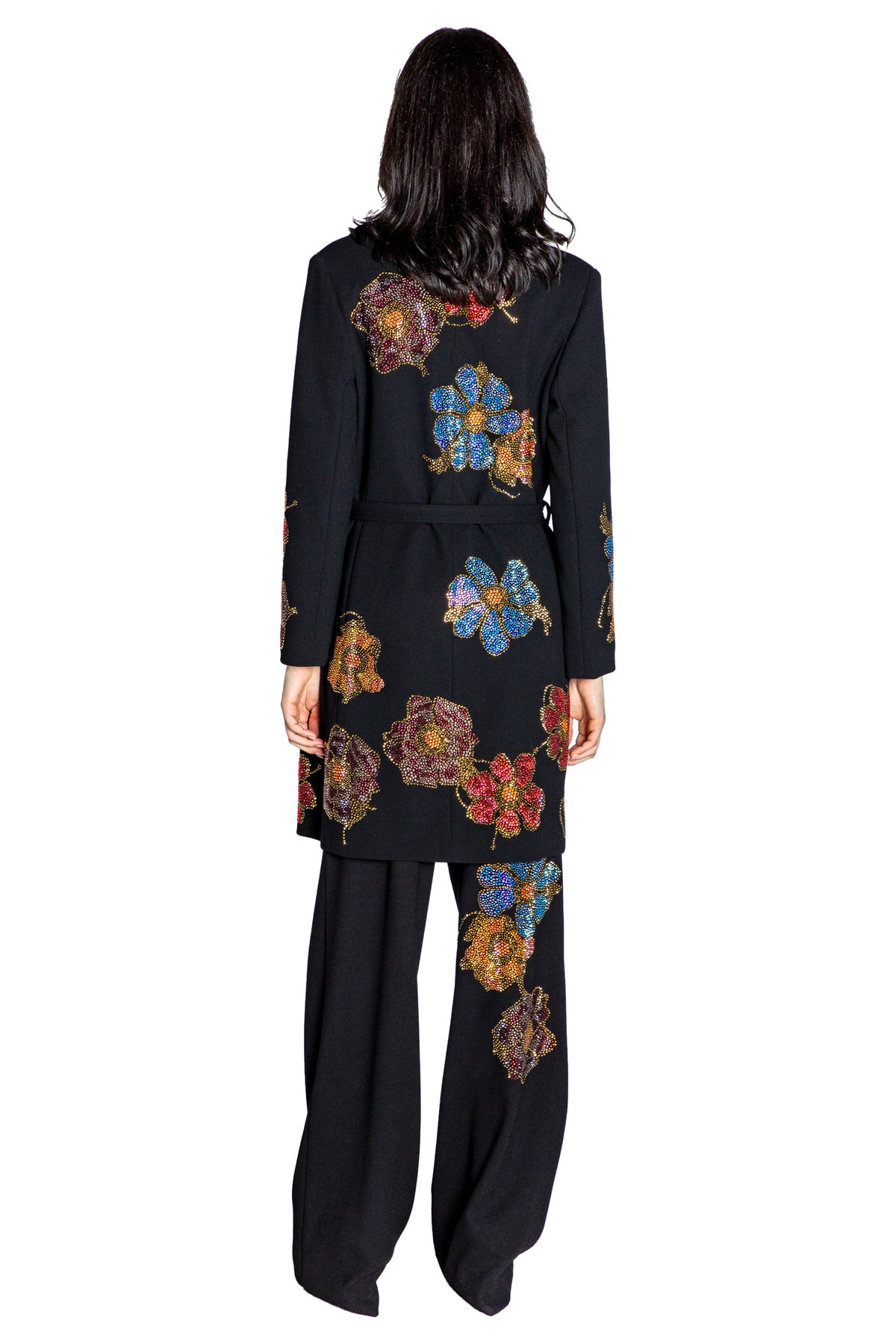 'FLEUR D'OR' BELTED COLLARLESS COAT - - Libertine