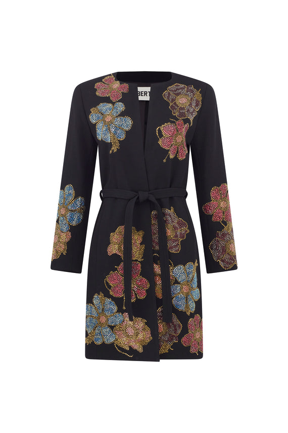 'FLEUR D'OR' BELTED COLLARLESS COAT - - Libertine - Main image