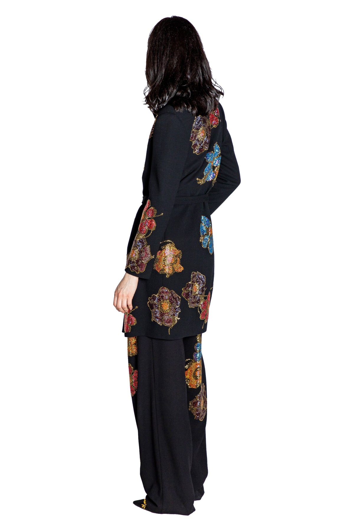 'FLEUR D'OR' BELTED COLLARLESS COAT - - Libertine