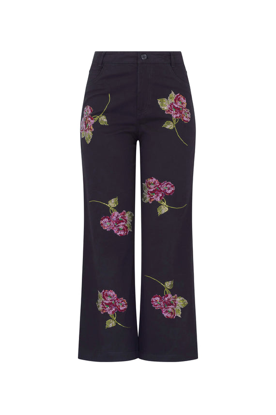'PRIMROSE' CROPPED WIDE LEG PANT - - Libertine - Main image