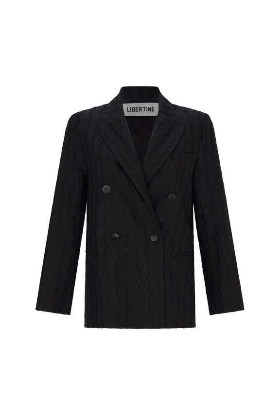 'SQUIGGLY' DOUBLE BREASTED JACKET - - Libertine