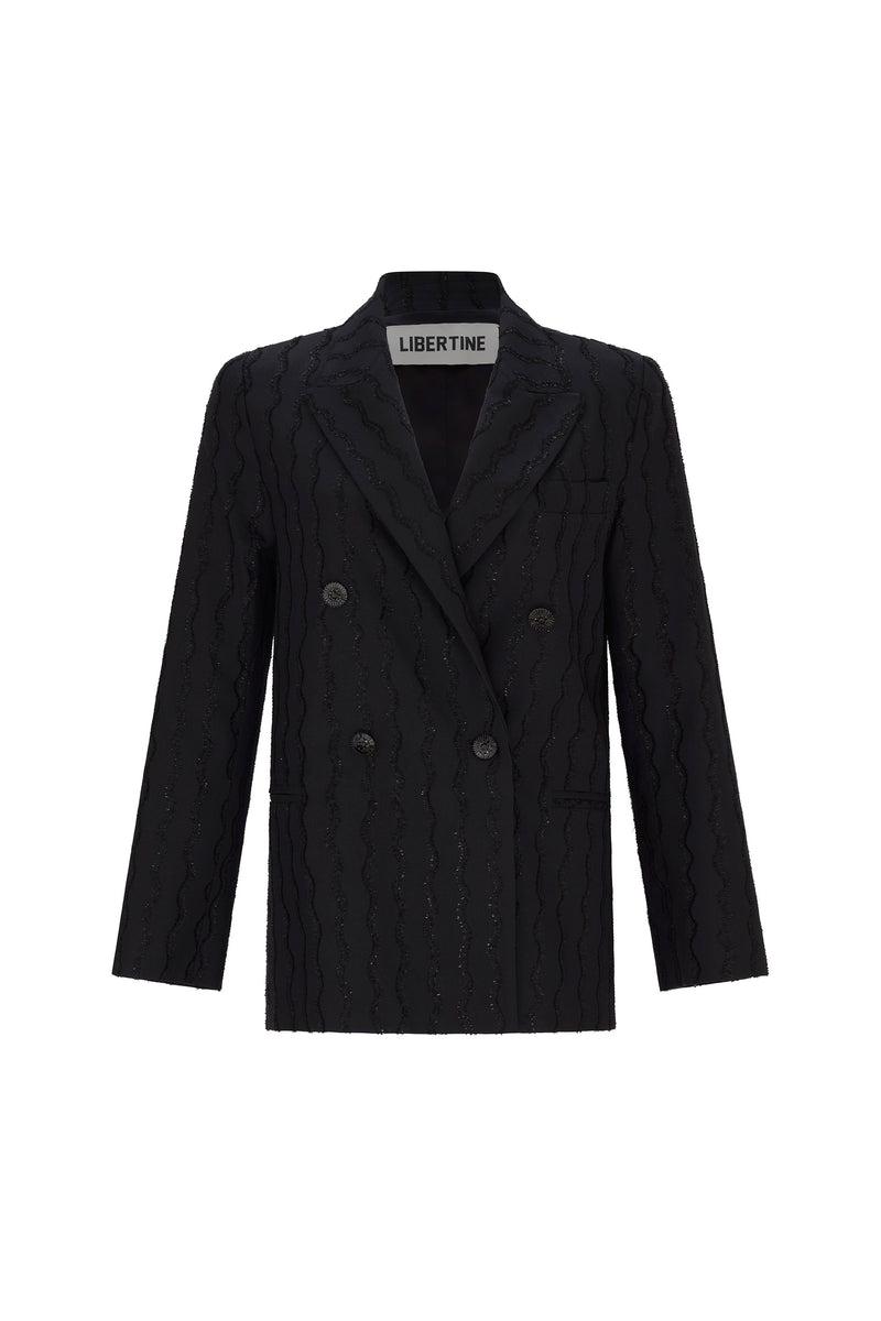 'SQUIGGLY' DOUBLE BREASTED JACKET - - Libertine