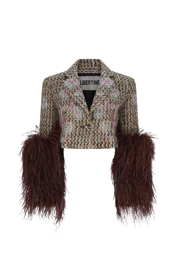 'PARTY GIRL' FEATHERED MARGARET JACKET - - Libertine - Main image