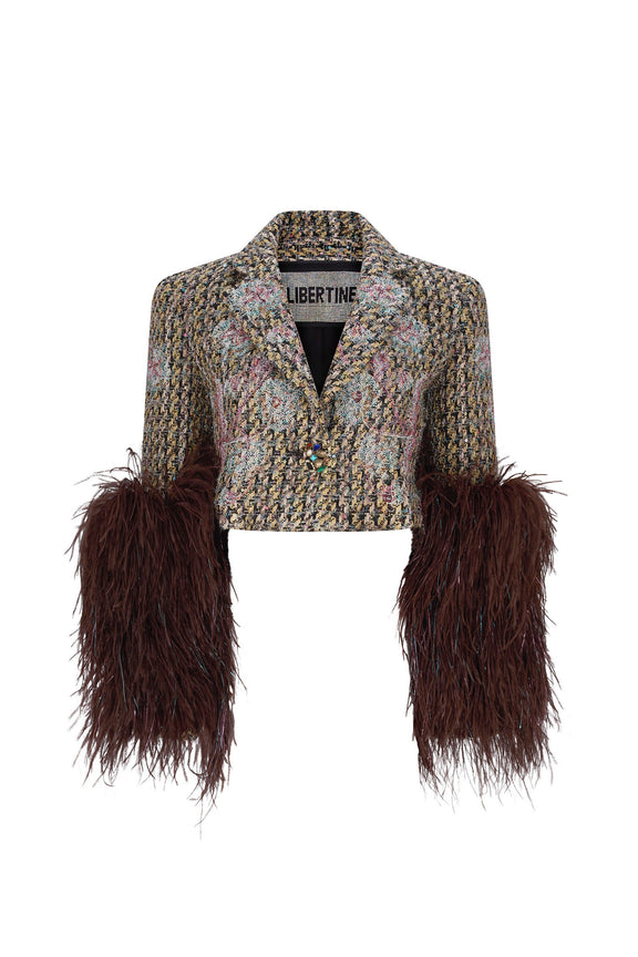'PARTY GIRL' FEATHERED MARGARET JACKET - - Libertine