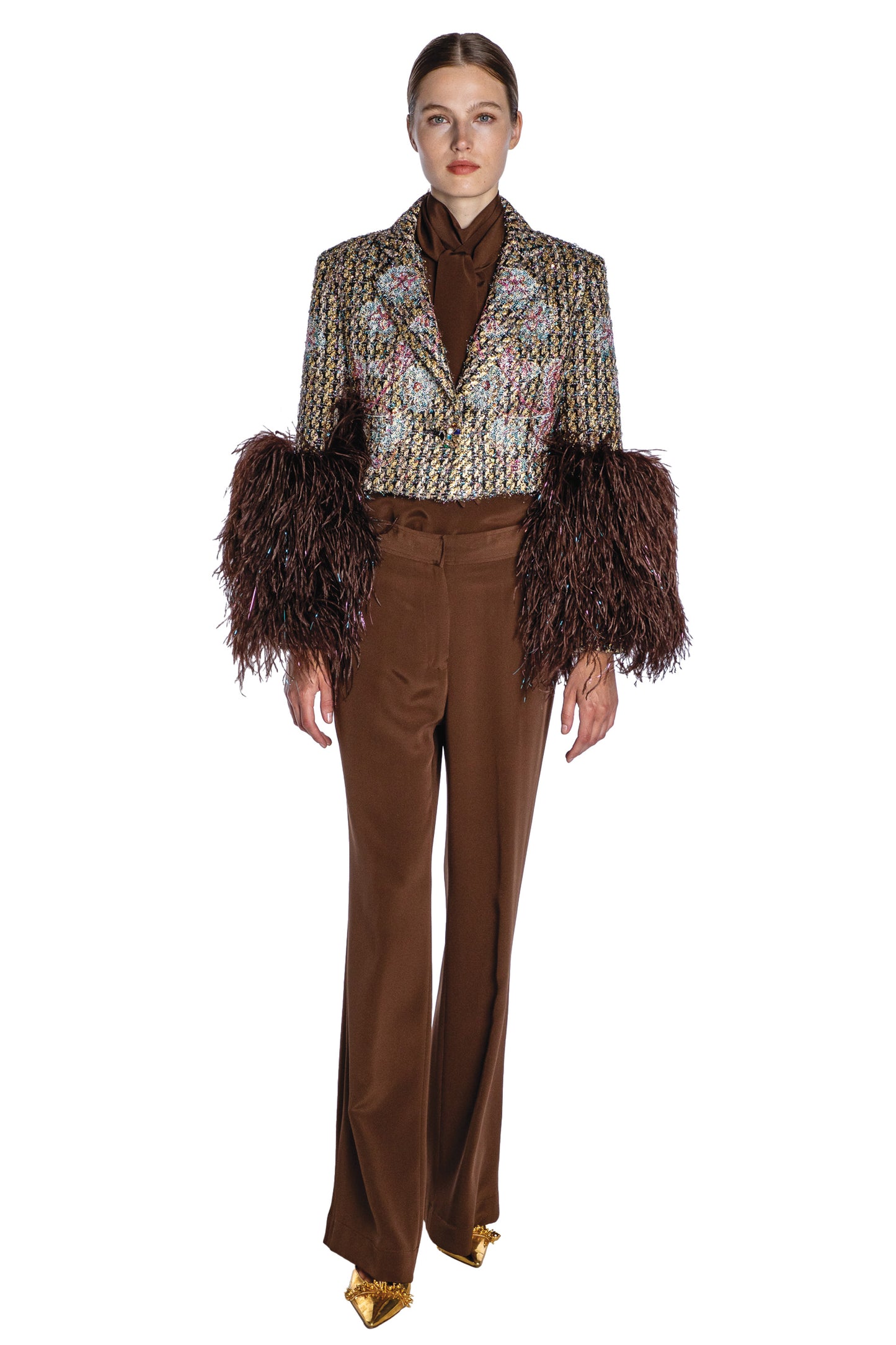 'PARTY GIRL' FEATHERED MARGARET JACKET - - Libertine