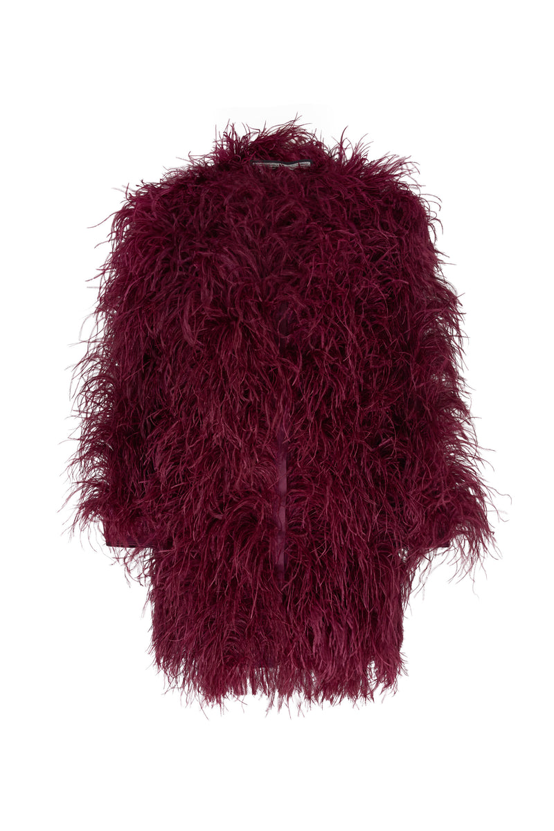 'SYRAH' FEATHERED COAT - - Libertine