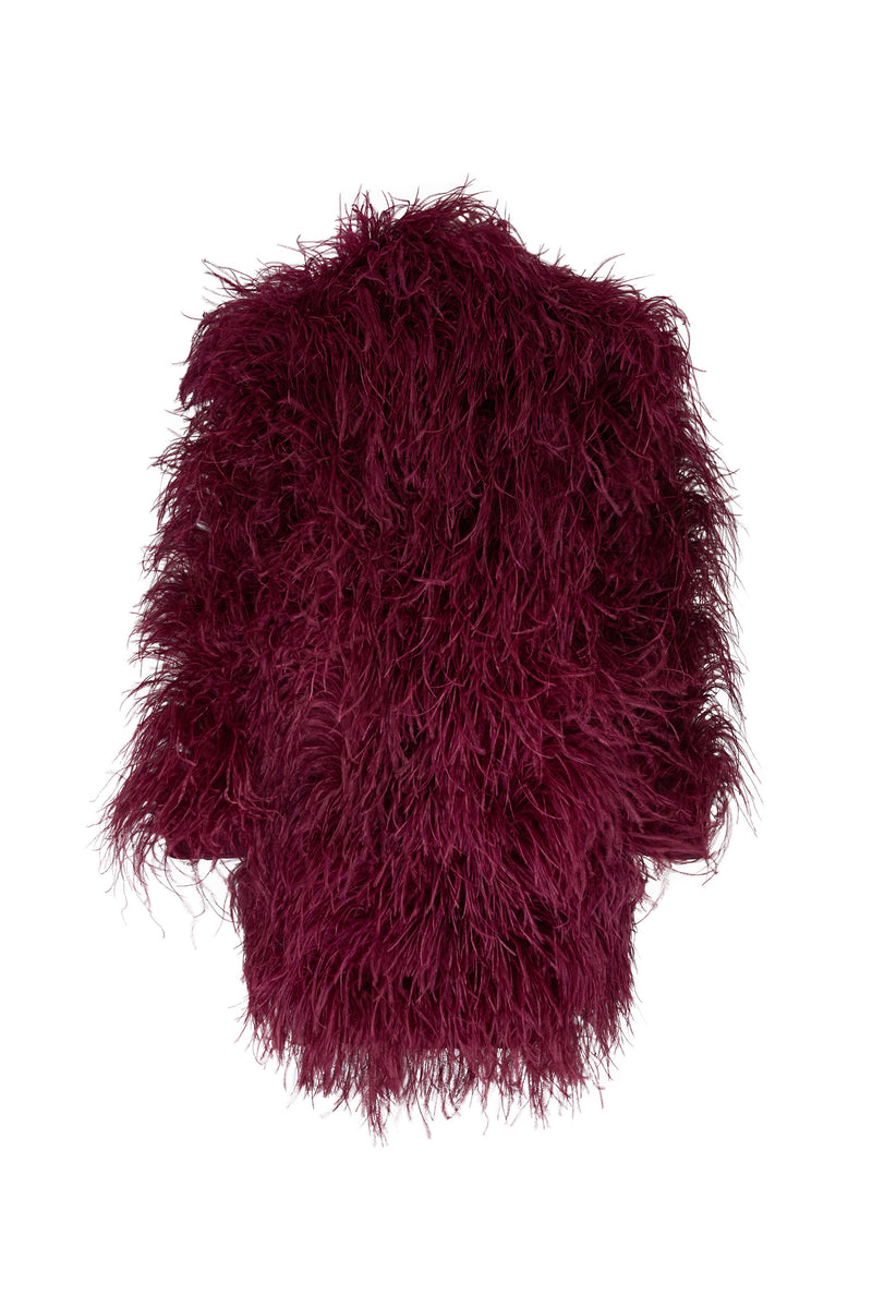 'SYRAH' FEATHERED COAT - - Libertine