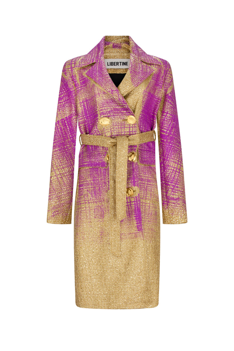 'GRID' LONG TRENCH COAT - - Libertine