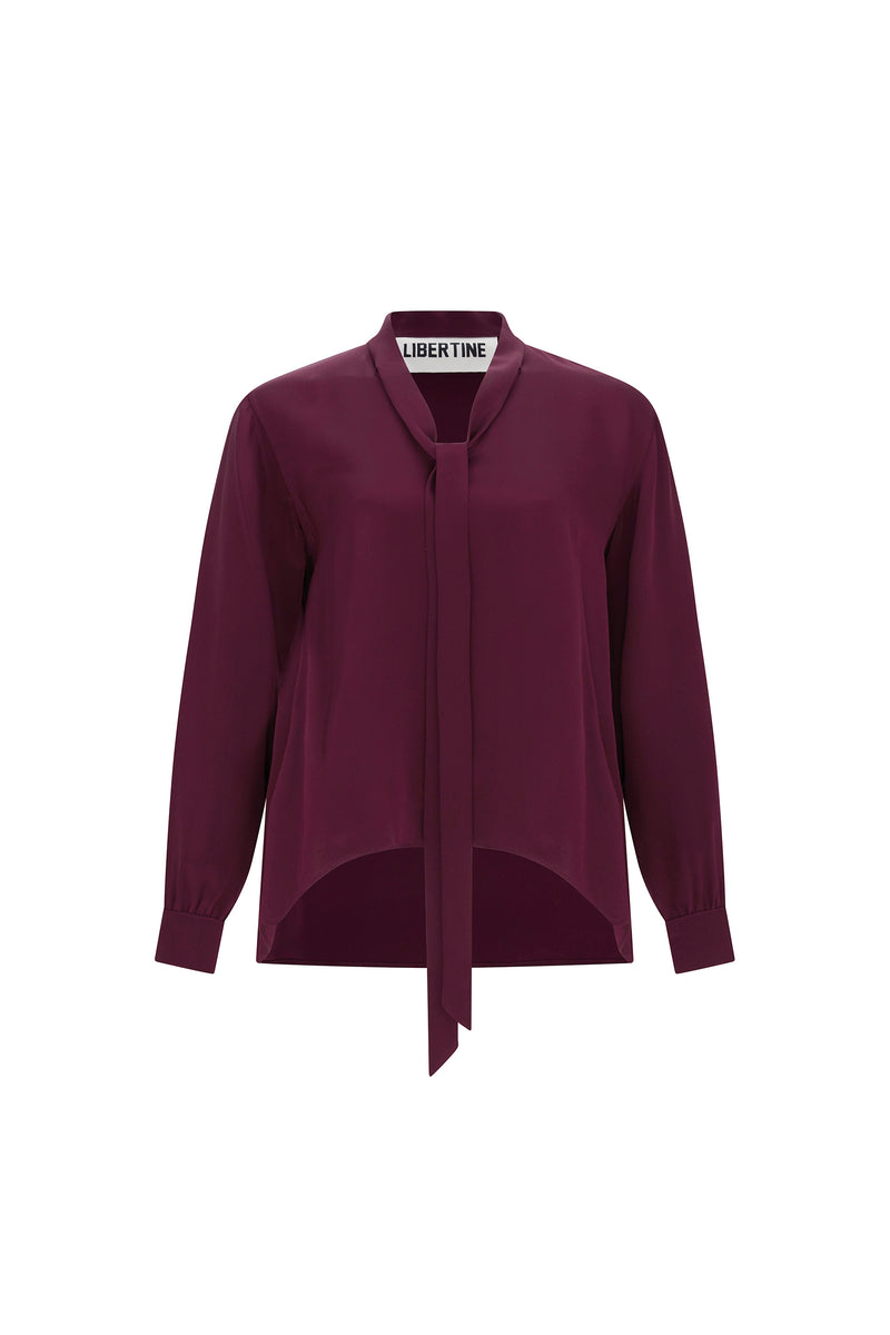 'SYRAH' BABE PALEY TIE BLOUSE - - Libertine