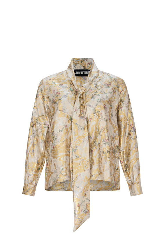 'AURA' SLIM KEITH TIE BLOUSE - - Libertine - Main image