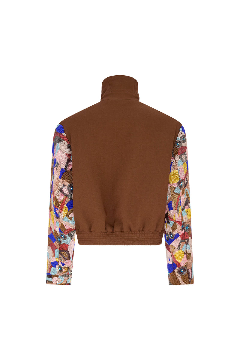 'CUBIST' EMBELLISHED AVIATOR JACKET - - Libertine