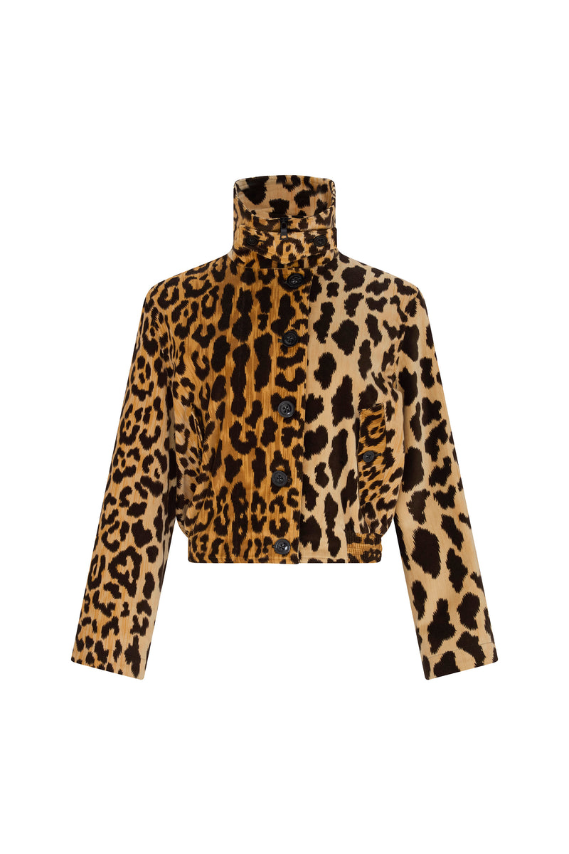 'VELVET LEOPARDO' AVIATOR JACKET - - Libertine