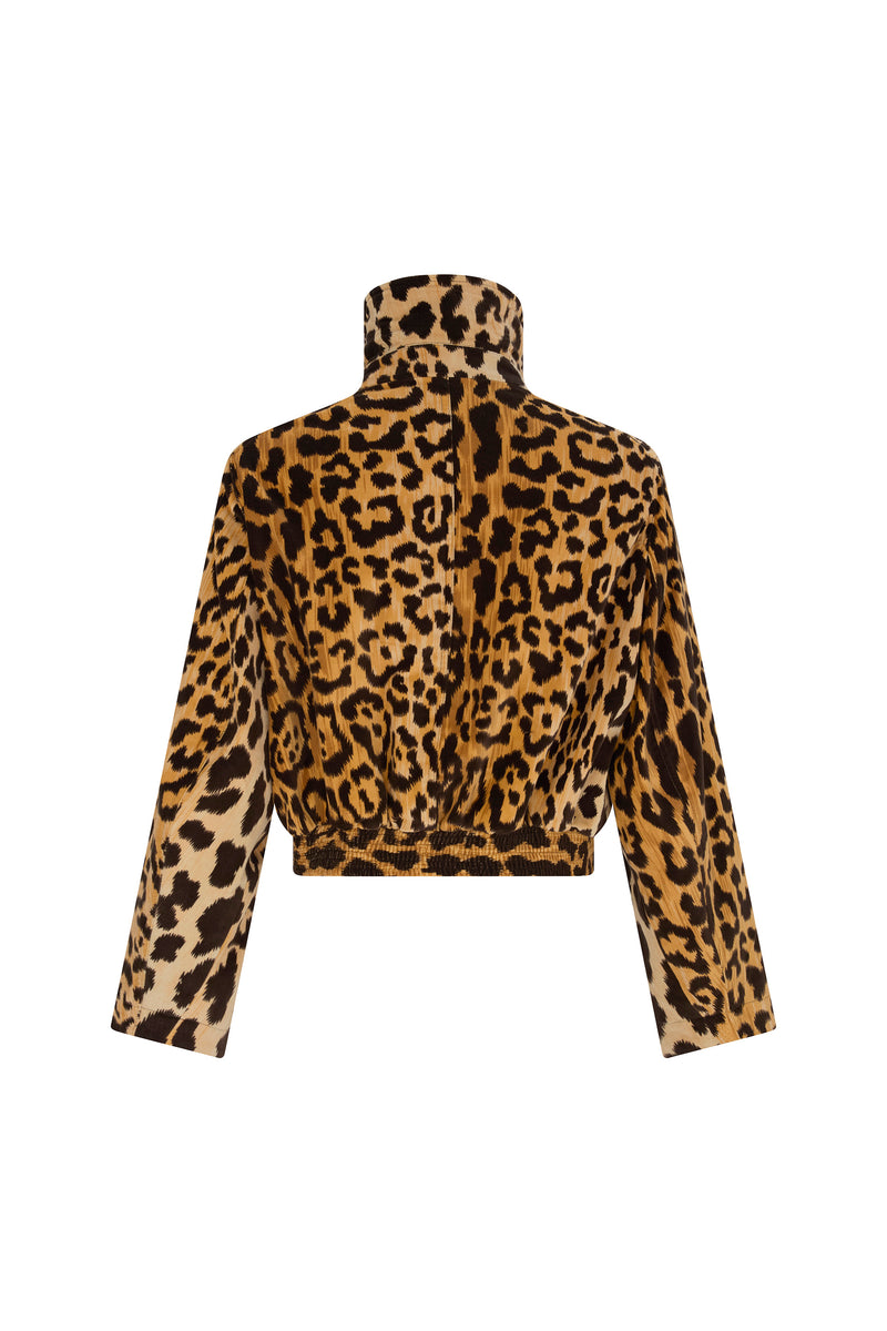 'VELVET LEOPARDO' AVIATOR JACKET