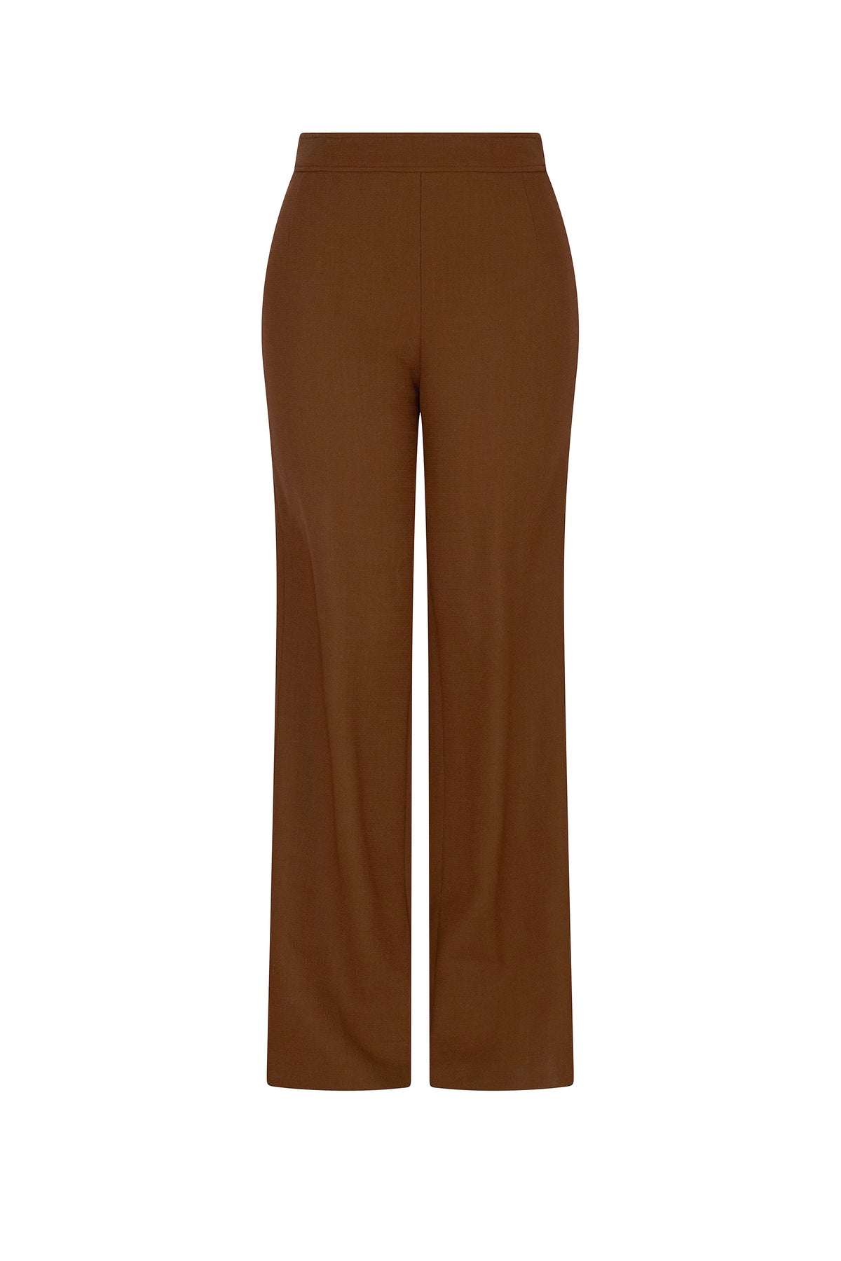 'COCOA POWDER WOOL CREPE' SLIM AARONS PANT - - Libertine