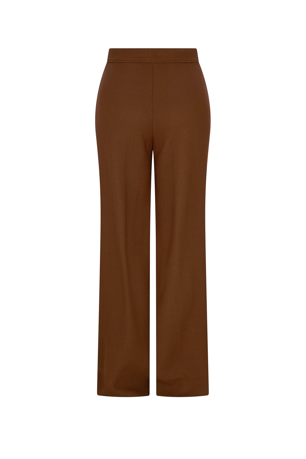 'COCOA POWDER WOOL CREPE' SLIM AARONS PANT - - Libertine