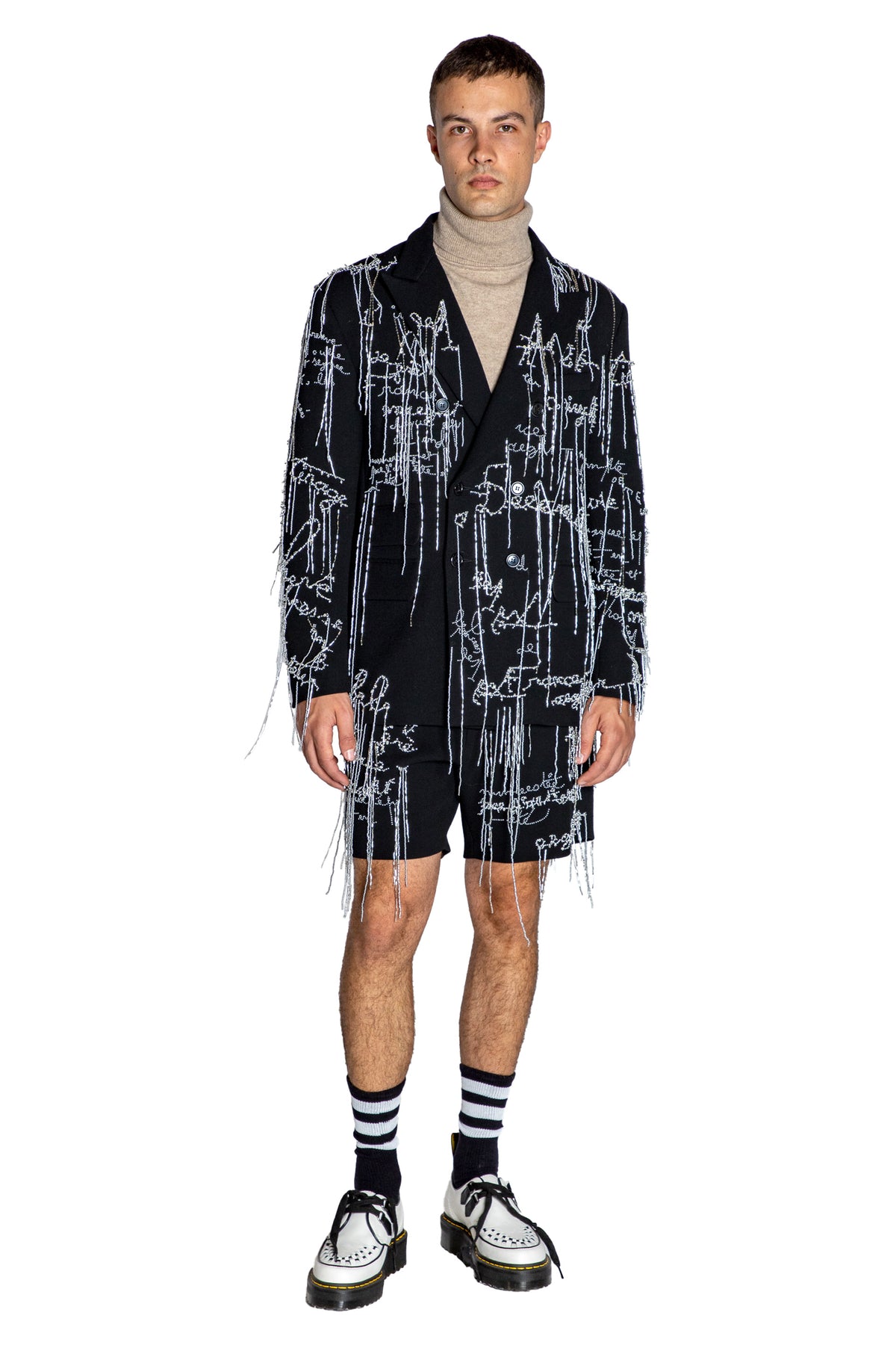 'BODY LANGUAGE' HAND EMBROIDERY DOUBLE BREASTED JACKET - - Libertine
