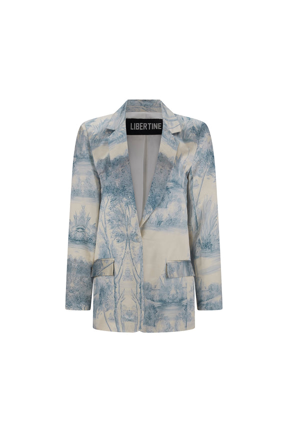 'Blue Pastoral' Long Jacket -  - Libertine