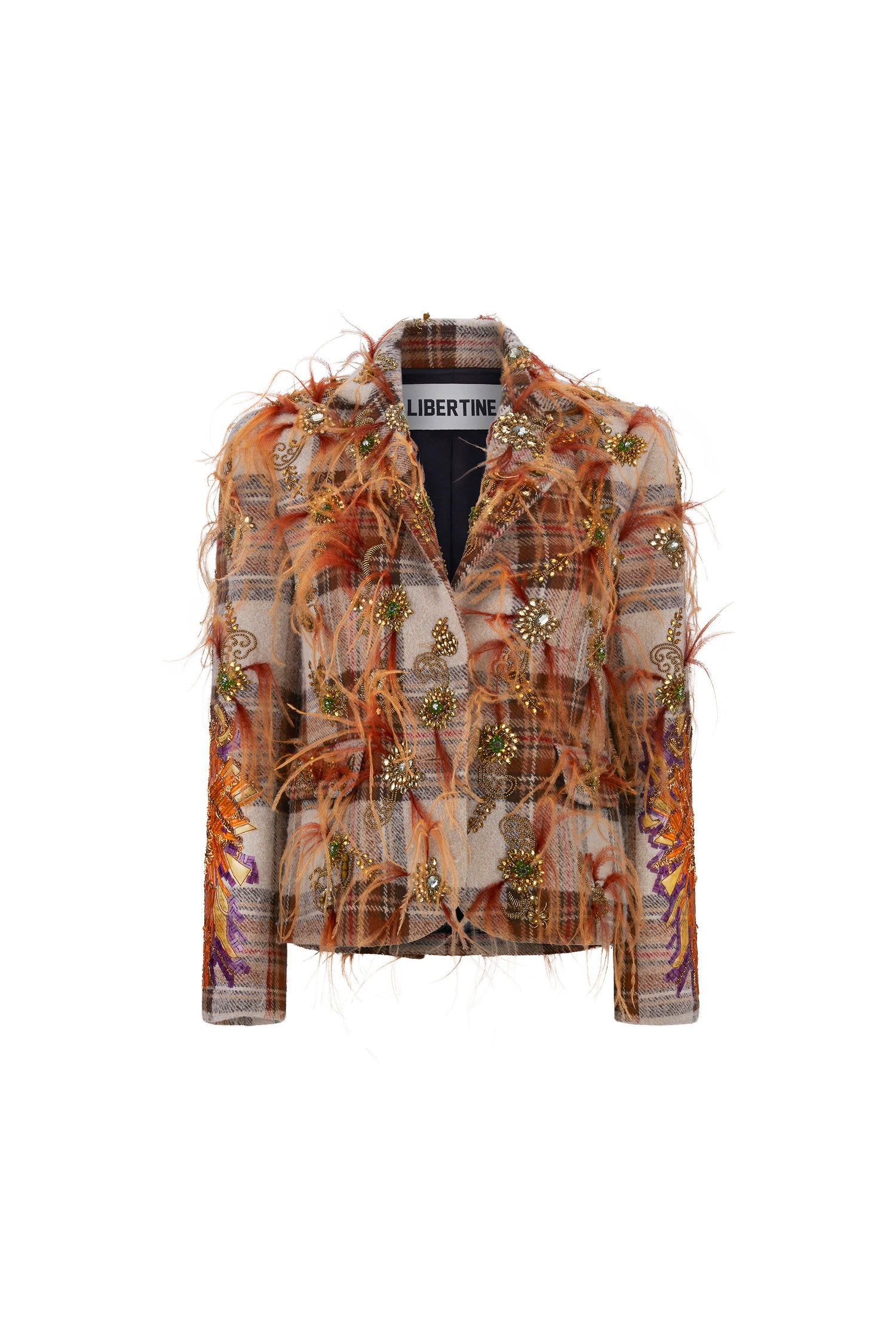 'SCOTTISH HIGHLANDS' EMBELLISHED L/S SHORT JACKET -  - Libertine