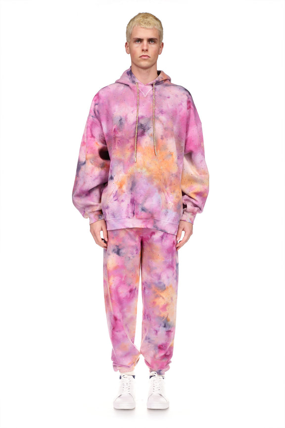 'OOPS I DID IT AGAIN' STAR DUST TIE DYE SLIM HOODIE - SWEATSHIRTS - Libertine