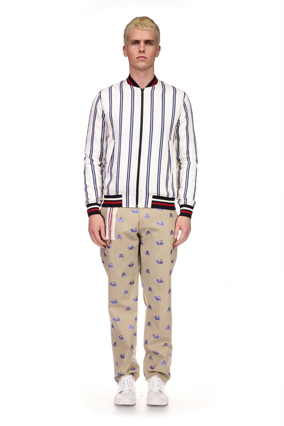 Screen Vintage French Ticking Stripe Bomber Jacket - Men's Jackets & Coats - Libertine - Main image