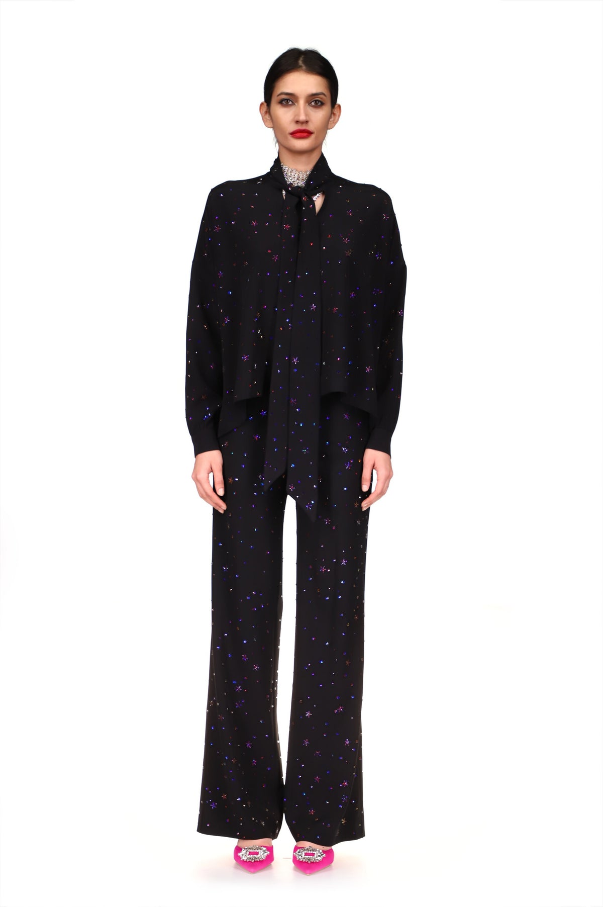 'INFINITE GALAXY' WIDE LEG TROUSERS - PANTS - Libertine