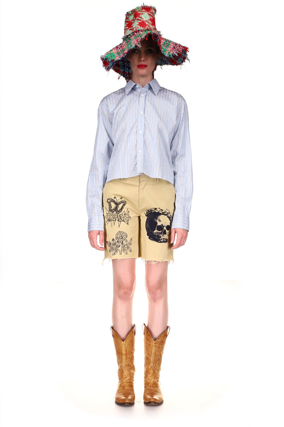 'SKETCHES' WOMEN'S CUTOFF SHORT - PANTS - Libertine - Main image