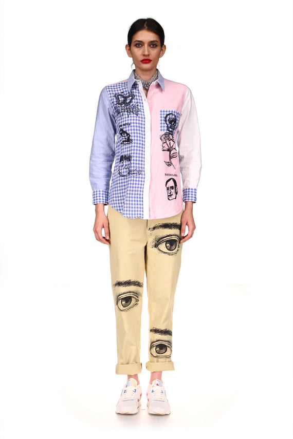 'ROCK N ROLL' NEW FUN CLASSIC SHIRT WITH POCKET - SHIRTS - Libertine - Main image